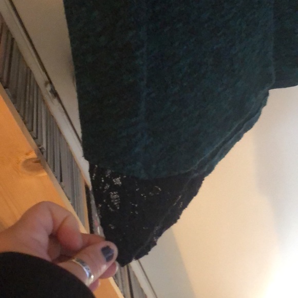 Lane Bryant green black lace sweater size 18/20 - Picture 5 of 7